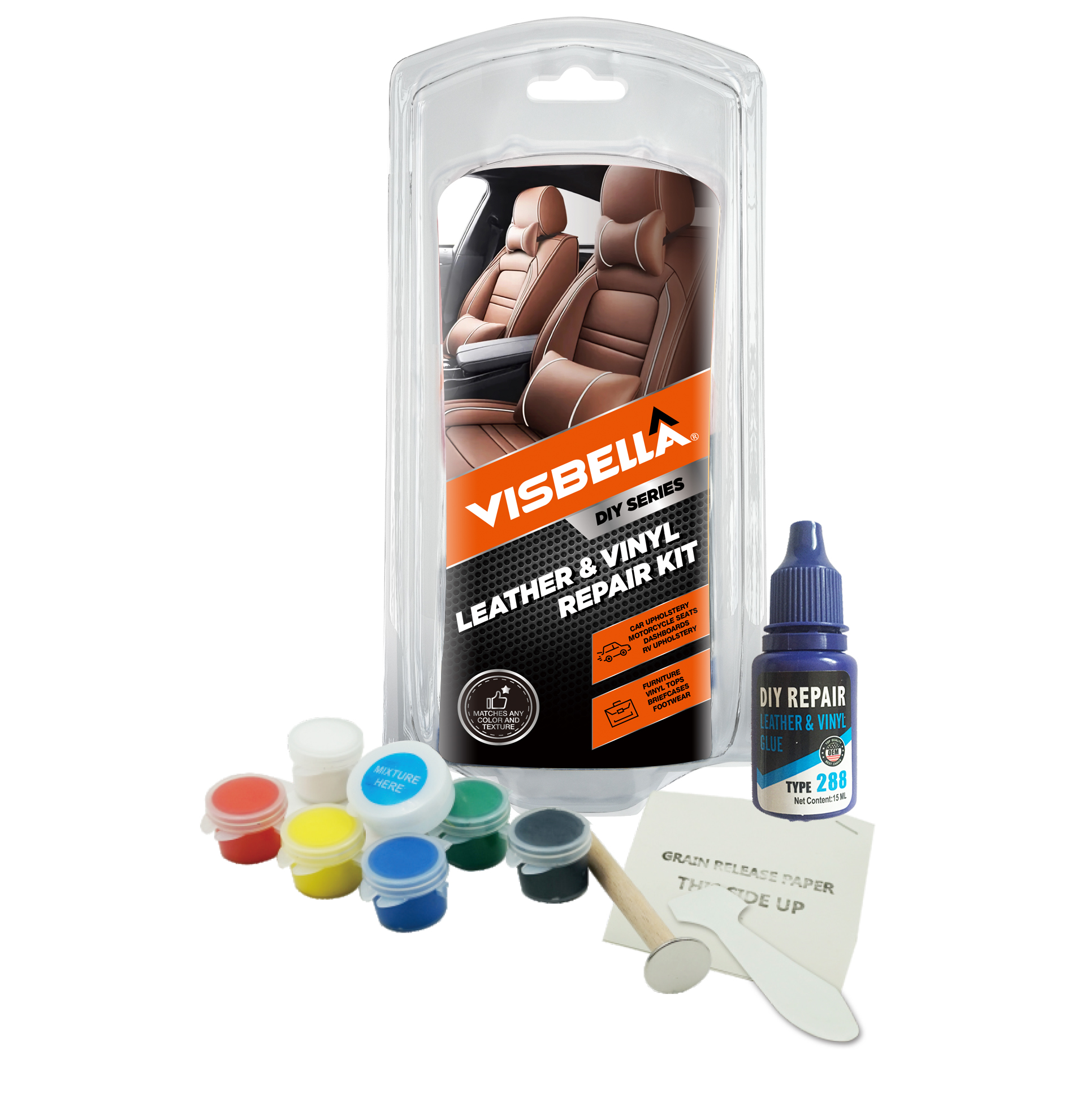 DIY LEATHER AND VINYL REPAIR KIT皮革修复泡壳