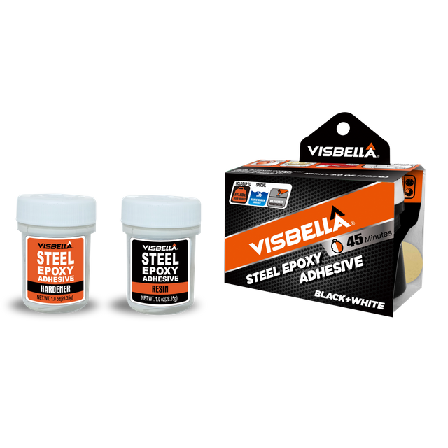 Epoxy AB Glue 28.35g+28.35g Black+White Bottle