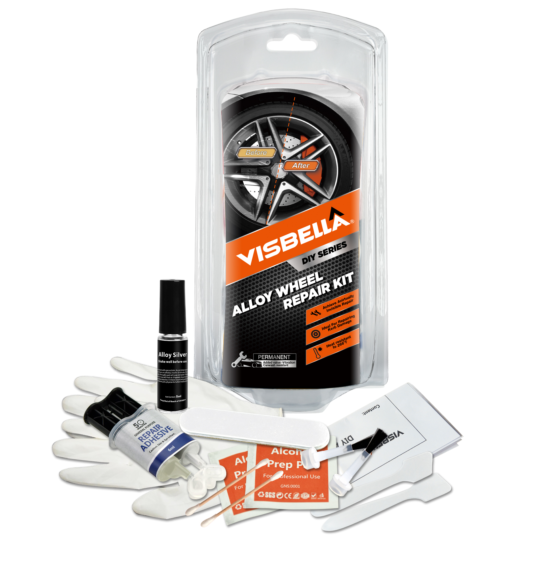 DIY ALLOY WHEEL REPAIR KIT车轮毂修复泡壳