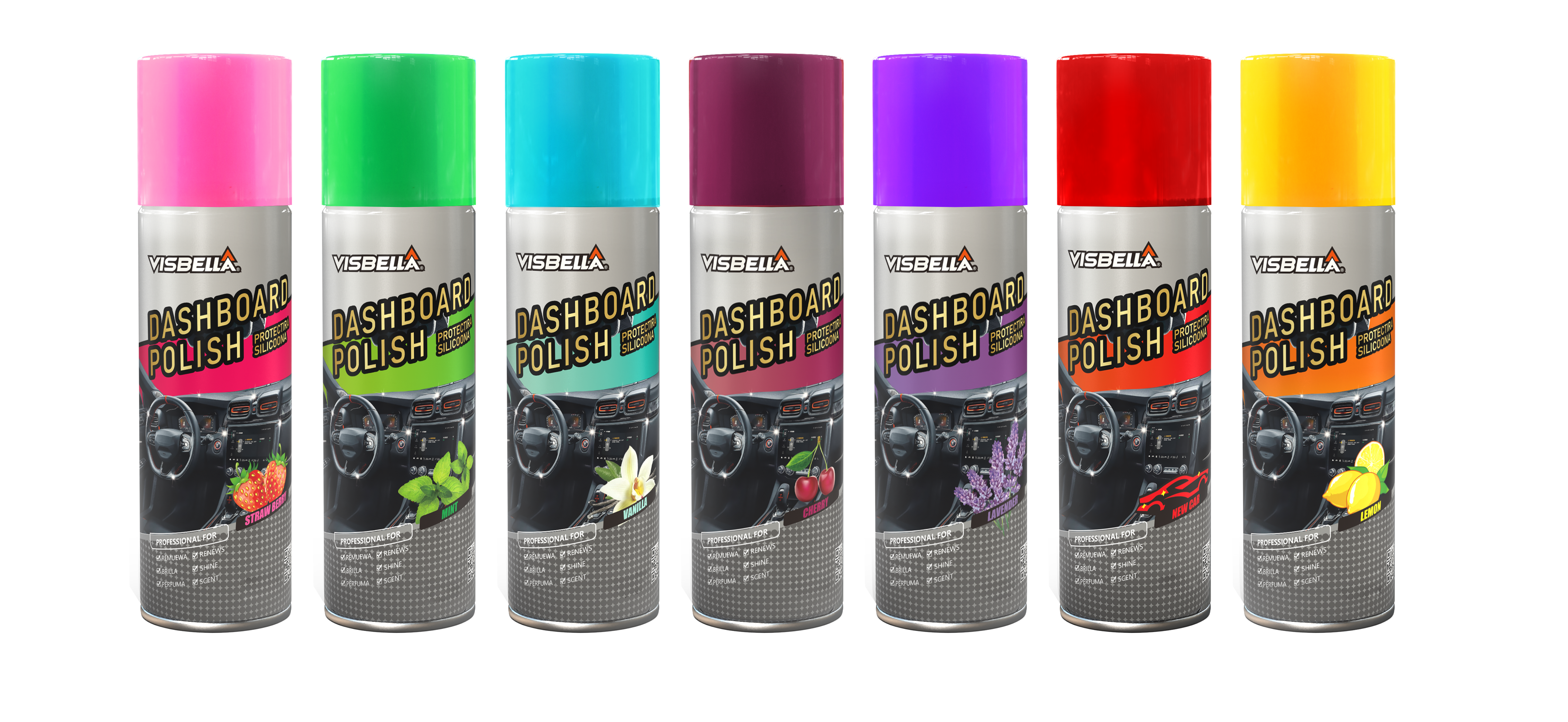 DASHBOARD POLISH表板蜡-仪表盘抛光剂250 7色01集合