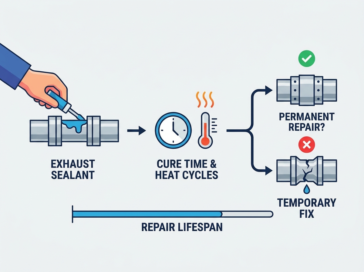 Exhaust system sealant application